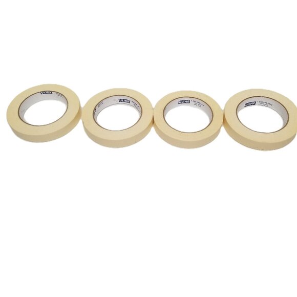 Uline Masking Tape Lot 4 Rolls 3/4 Inch General Purpose Painting Contractor - Picture 1 of 4